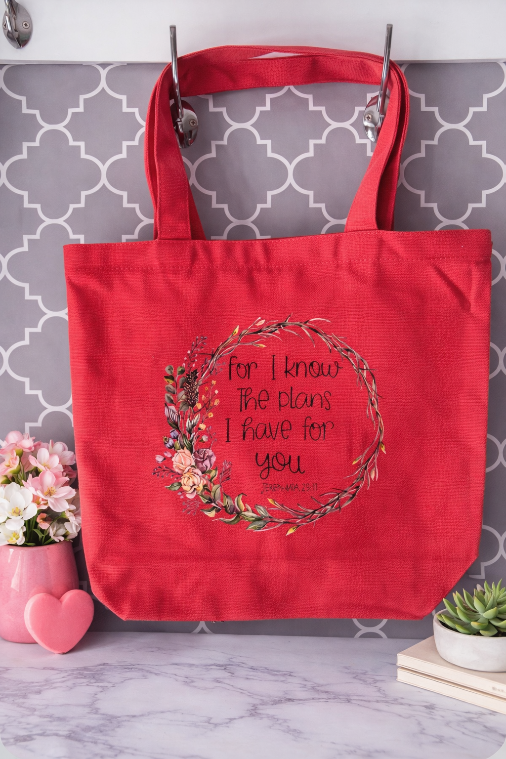 Zippered Jeremiah 29:11 Canvas Tote