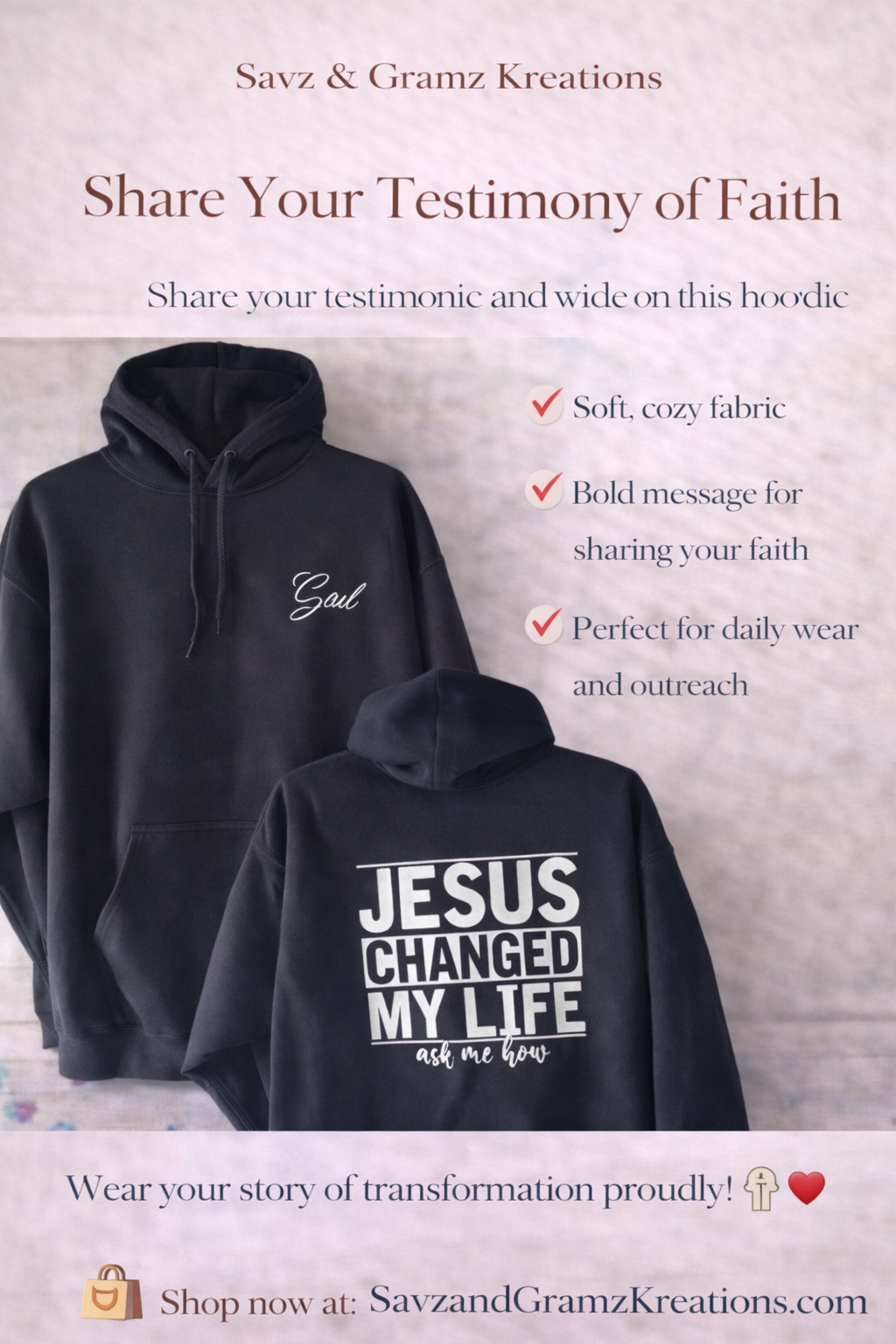 Jesus Changed my Life Hoodie