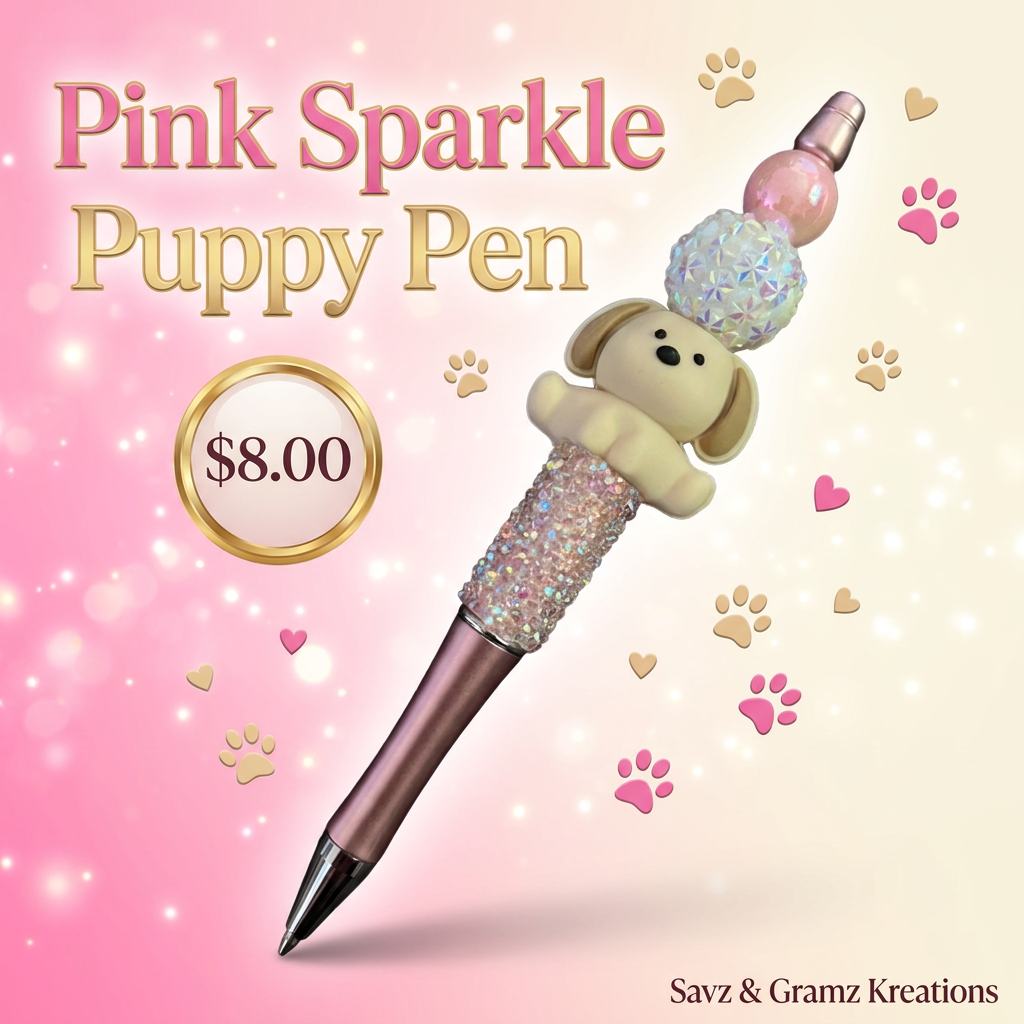 Cute Pink Puppy Pen