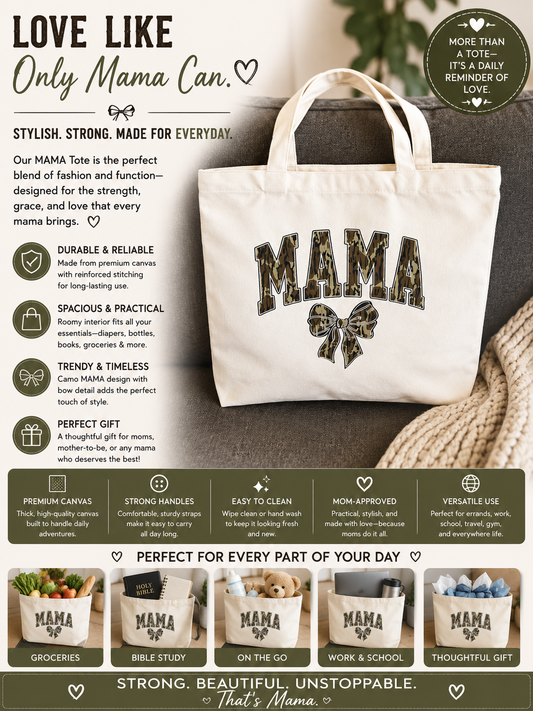 Camouflage Mama Canvas Totebag