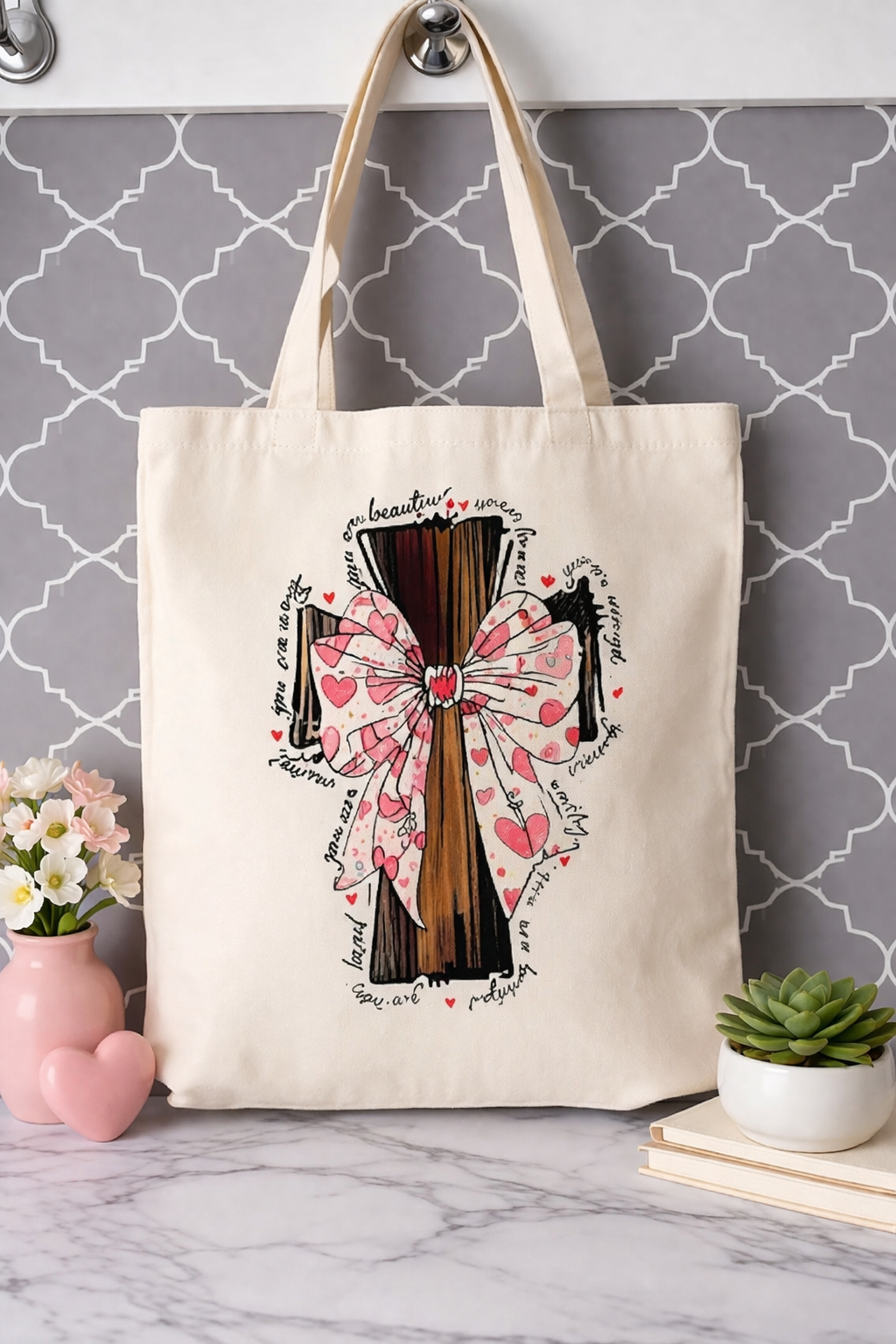 Cross Canvas Tote