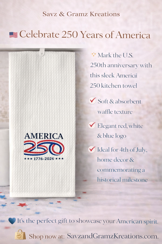America 250 Waffle Kitchen Towel